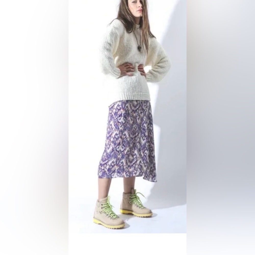 IASBEL MARANT ETOILE - Jupe Yeba Asymmetrical 100% Silk Maxi Skirt Size 36 usa s